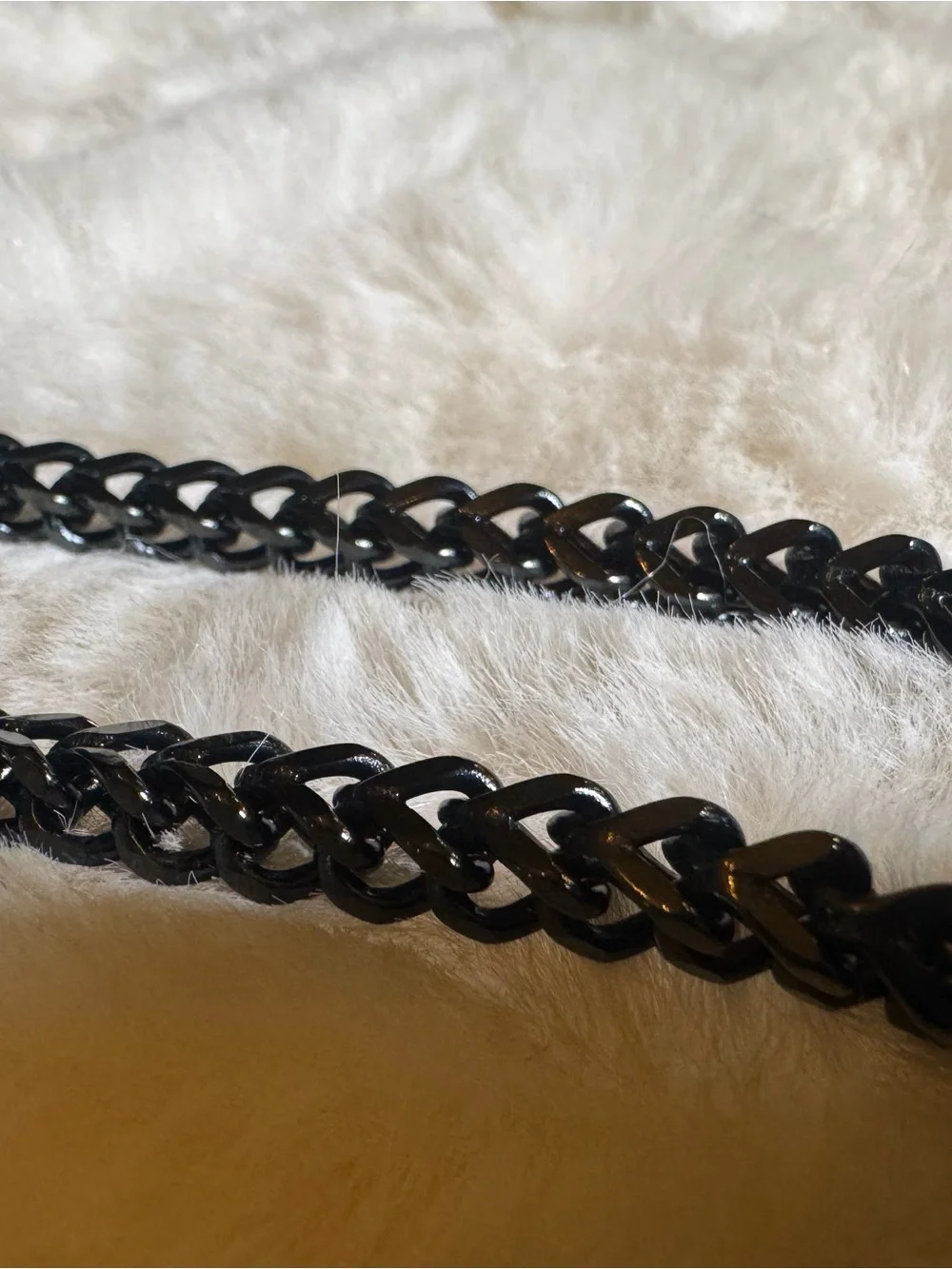 Black Oxidized Stainless Steel Franco Chain Necklace for Men  30in